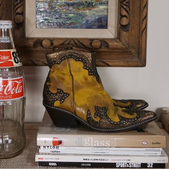 Donald J. Pliner Shoes - Donald J Pliner western booties leather studded Jamie